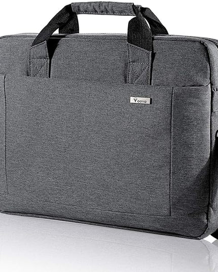 Voova Laptop Bag Case 15 15.6 16 Inch, Computer Sleeve Messenger Bag with Shoulder Strap Expandable Waterproof Business Briefcase for Men Women to Work Travel School, Fit 14-16 Inch Laptop, Grey