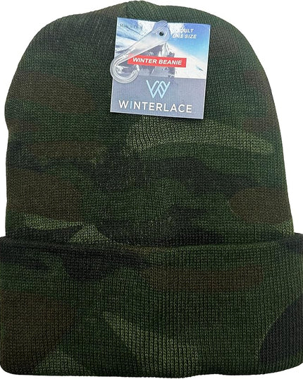 12 Pack Winter Beanie Hats for Men Women, Warm Cozy Knitted Cuffed Skull Cap, Wholesale