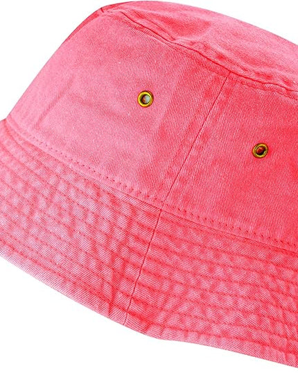 The Hat Depot Bucket Hat - Unisex 100% Cotton & Denim UPF 50 Packable Summer Travel Beach Sun Hat