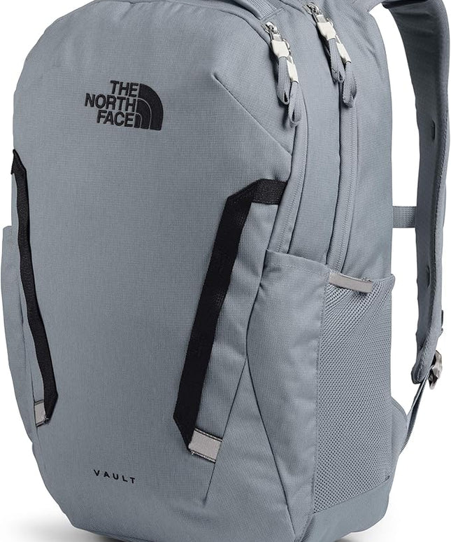 THE NORTH FACE Vault Everyday Laptop Backpack | Commuter Travel Bag with Water-Repellent Finish, Spacious Main Compartment, Mid Grey Dark Heather/TNF Black, OS