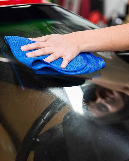 Chemical Guys MIC_708_1 Waffle Weave Towel for Home & Auto Glass, Windows, Mirrors & More, Blue (24 in. x 16 in.)