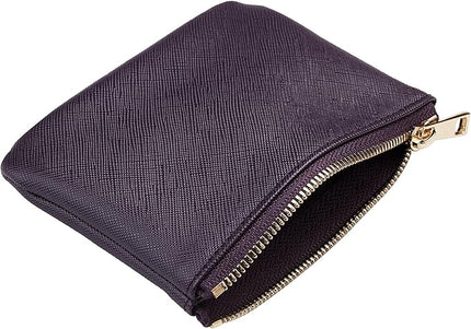 Chelmon Vegan Leather Coin Purse Pouch Change Purse With Zipper For Men Women
