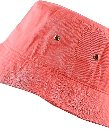 The Hat Depot Bucket Hat - Unisex 100% Cotton & Denim UPF 50 Packable Summer Travel Beach Sun Hat