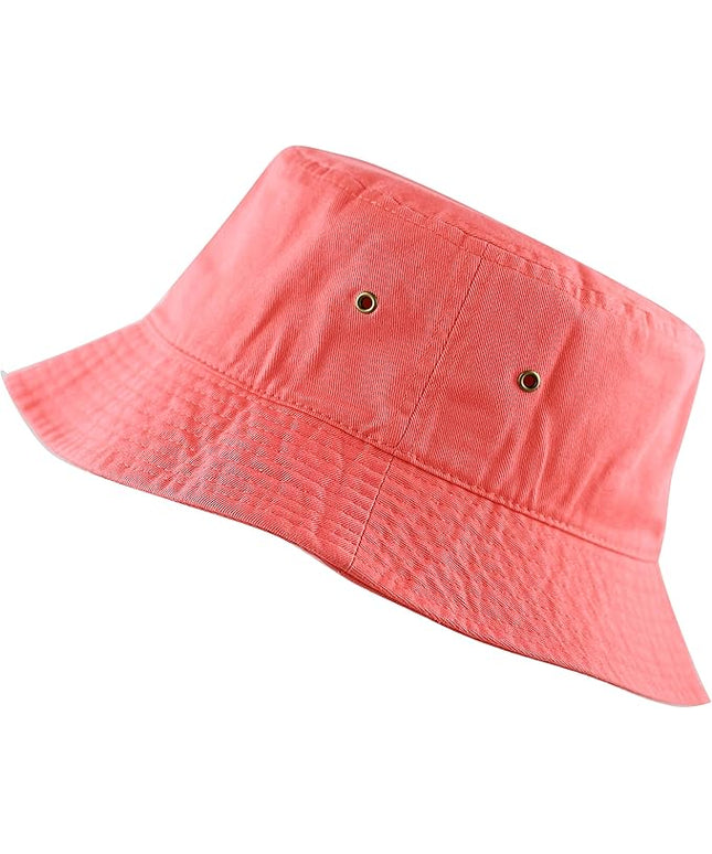 The Hat Depot Bucket Hat - Unisex 100% Cotton & Denim UPF 50 Packable Summer Travel Beach Sun Hat