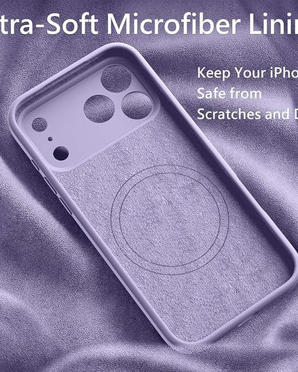 FireNova Magnetic for iPhone 17 Pro Case, Compatible with MagSafe, [Integrated Silicone Camera Control Button] [Camera Protection] Anti-Scratch Microfiber Lining Phone Case, 6.3", Clove Purple