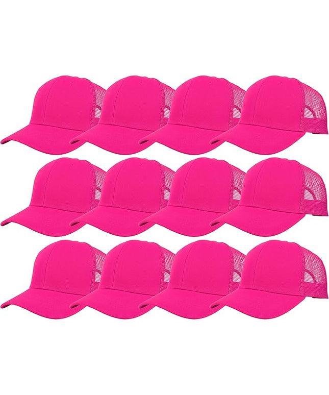 Gelante Mesh Trucker Hat Baseball Cap Structured Front Panel Wholesale LOT 12 Pack