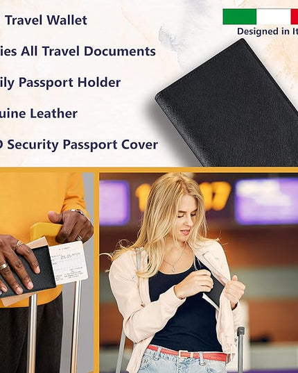 2 Passport Holder - Travel Essentials, RFID Blocking Wallet Credit Card Organiser, Plain Accessories Slim Cover For Men & Women | Travel Essentials, RFID Blocking, Wallet, Accessories, Slim Cover