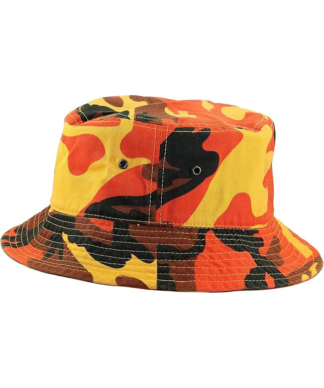Gelante Solid Color 100% Cotton Bucket Hat for Women and Men Packable Travel Summer Beach Hat