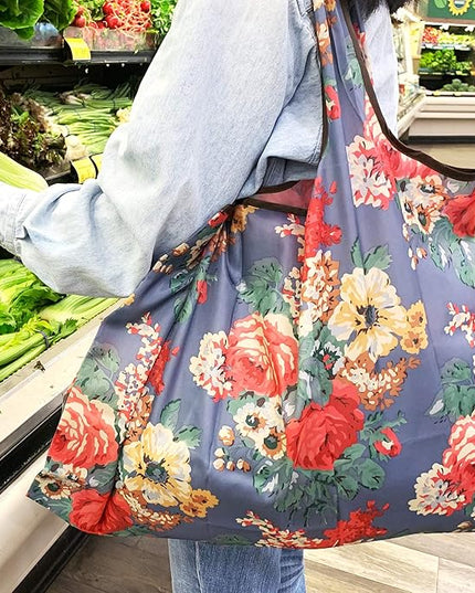 allydrew Large Foldable Tote Nylon Reusable Grocery Bags