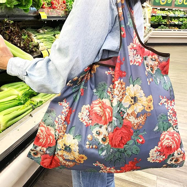allydrew Large Foldable Tote Nylon Reusable Grocery Bags