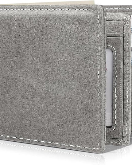Artpaxy Mens Wallet Bifold Genuine Leather RFID Blocking Wallet for Men with 1 ID Windows 13 Card Holders 2 cash pockets 1 Gift Box