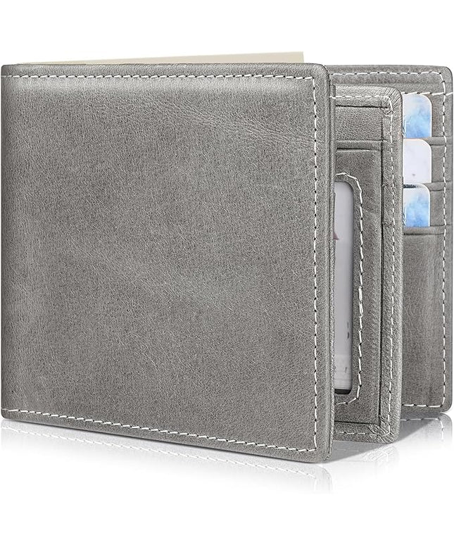 Artpaxy Mens Wallet Bifold Genuine Leather RFID Blocking Wallet for Men with 1 ID Windows 13 Card Holders 2 cash pockets 1 Gift Box