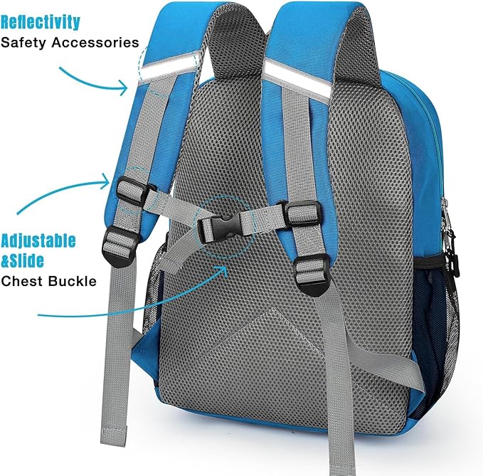 STEAMEDBUN Toddler Backpack Boy 2-4, Kids Backpack Boys, Preschool Daycare Travel Small- 12inch