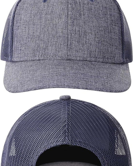 TSSGBL 2 Pack Snapback Trucker Baseball Hats Mesh Back Adjustable Blank Ball Caps for Men Women