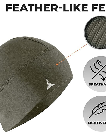 Helmet Liner Sweat Wicking Skull Cap Beanie. Ultimate Performance Moisture Wicking. Fits Under Helmets