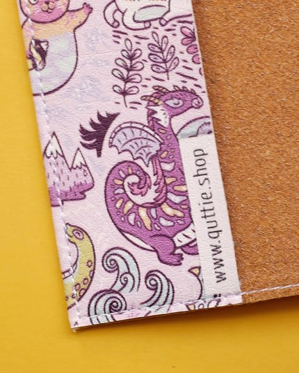 Passport Cover for Kids, Women and Men, Cute Travel Passport Holder (Dragon Yeti Pattern)