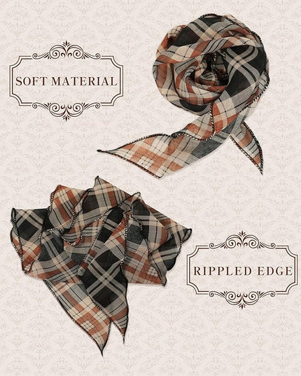 Chiffon Scarf for Women, Removable Flower Neck Scarf Light Soft Fashion Rose Scarves Versatile Headband or Hair Band