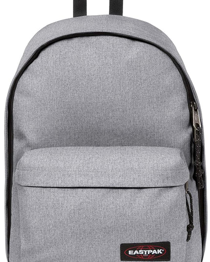 EASTPAK Out Of Office – 31L Backpack with Dual Compartments, 16” Laptop Sleeve, Security Pocket, Bottle Holder & Air Mesh Straps, Sunday Grey
