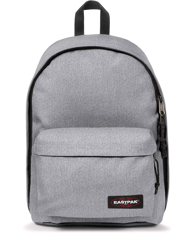 EASTPAK Out Of Office – 31L Backpack with Dual Compartments, 16” Laptop Sleeve, Security Pocket, Bottle Holder & Air Mesh Straps, Sunday Grey