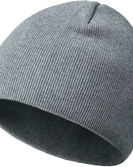 choshion 100% Cotton Beanie Hat, Cuffless Beanies Warm Knit Winter Skull Cap, Unisex Soft Fisherman Hats for Women Men