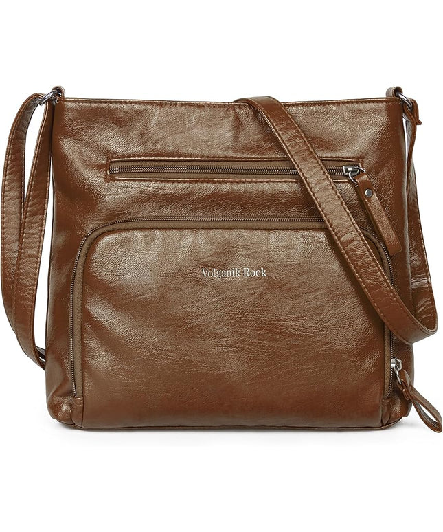 Crossbody Purses for Women Soft Vegan Leather Cross Body Handbag Lightweight Medium Shoulder Purse Travel Casual Bag