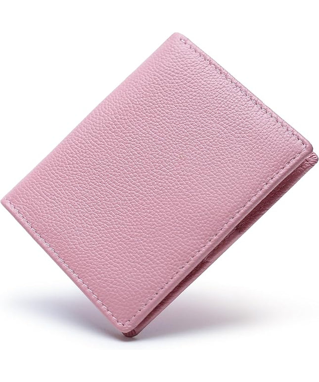 Bveyzi Ultra Slim Small RFID Wallet for Women, Leather Tiny Thin Bifold Pocket Ladies Wallet