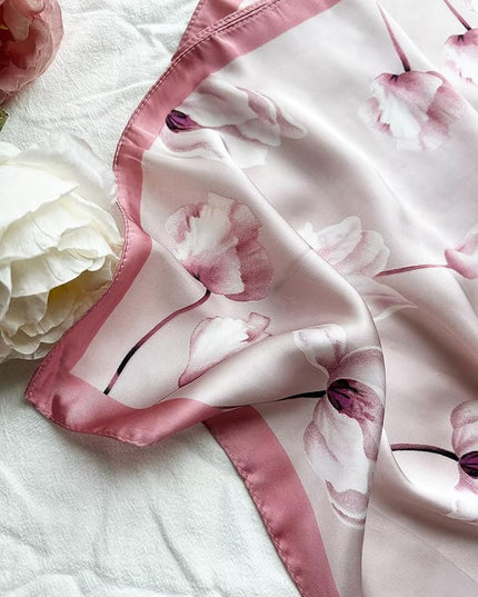Head Bandanas Scarf for Women Silk Satin Hair Scarf Lightweight Vintage Fashion Square Neck Scarves Gift
