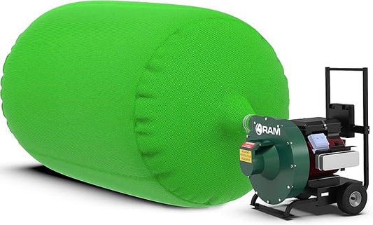 (10) Insulation Vacuum Bag RAM Heavy Duty ECO+ Bags 7 FT X 4 FT Holds 88 CF / 400 LBS Low DUST 2.4 Fabric Strength - 10 Pack. Largest and Toughest Green Bag on The Market.