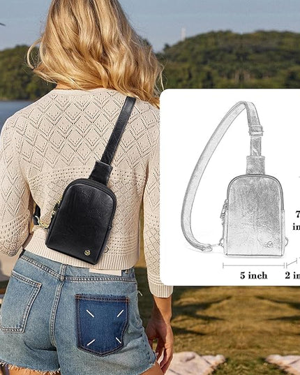 INICAT Sling Bag for Women Touchscreen Small Crossbody Cell Phone Purse Fanny Pack