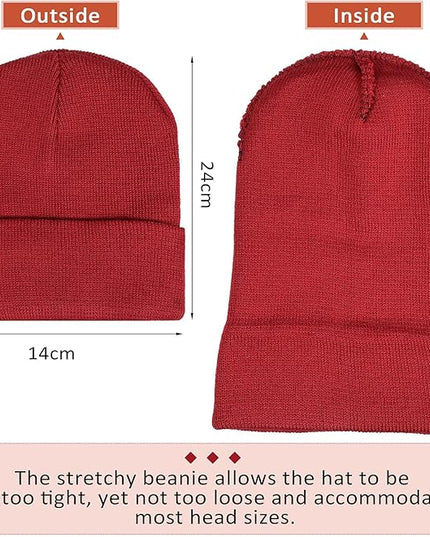 SATINIOR 50 Pack Winter Hats Bulk Beanies Unisex Knit Skull Caps Warm Stocking Hat for Adults Homeless