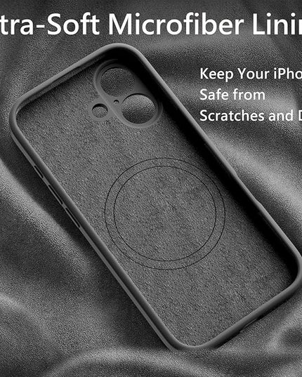 FireNova Magnetic for iPhone 17 Case, Compatible with MagSafe, [Integrated Silicone Camera Control Button] [Camera Protection] Anti-Scratch Microfiber Lining Phone Case, 6.3", Space Gray