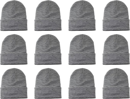 Gelante Unisex Beanie Cap Knitted Warm Solid Color and Multi-Color Multi-Packs
