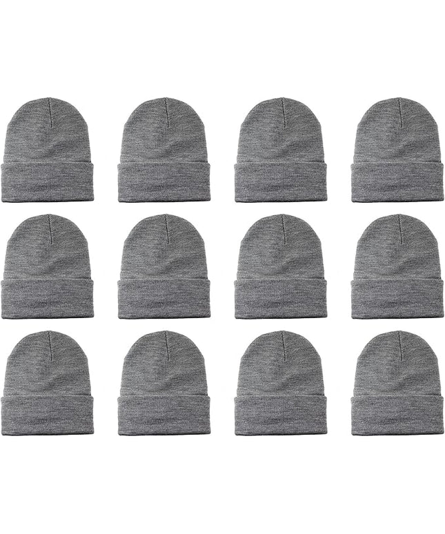 Gelante Unisex Beanie Cap Knitted Warm Solid Color and Multi-Color Multi-Packs