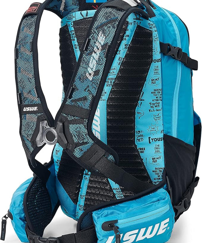 USWE Shred 25L Backpack, a High End Daypack for MTB, E-MTB, Mountain Bike, Blue