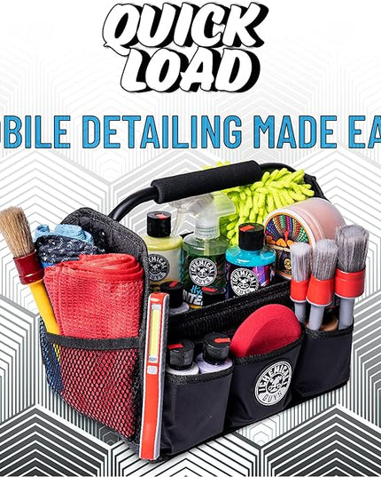 Chemical Guys Quick Load Collapsible Detailing Car Caddy Organizer & Storage – Portable Wash and Garage Organizer for Supplies, Tools and Accessories – Durable Black Design for Cars, Trucks & Home | Quick Load, Collapsible, For Cars, Trucks, SUVs, RVs