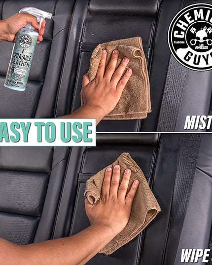 Chemical Guys SPI_103 Sprayable Leather Cleaner and Conditioner in One for Interiors, Apparel, and More (Works on Natural, Synthetic, Pleather, Faux Leather and More) Leather Scent, 128 fl oz (1 Gal)