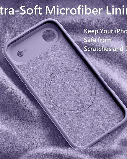 FireNova Magnetic for iPhone Air Case, Compatible with MagSafe, [Integrated Silicone Camera Control Button] [Camera Protection] Microfiber Lining Phone Case for iPhone 17 Air, 6.5", Clove Purple