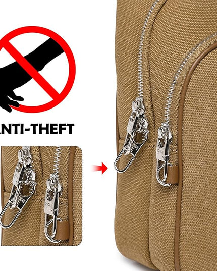Anti Theft Crossbody Bags for Women Leather Sling Bag Cross Body Travel Purse Chest Bags Fanny Pack Gift Teen Girl