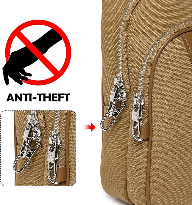 Anti Theft Crossbody Bags for Women Leather Sling Bag Cross Body Travel Purse Chest Bags Fanny Pack Gift Teen Girl