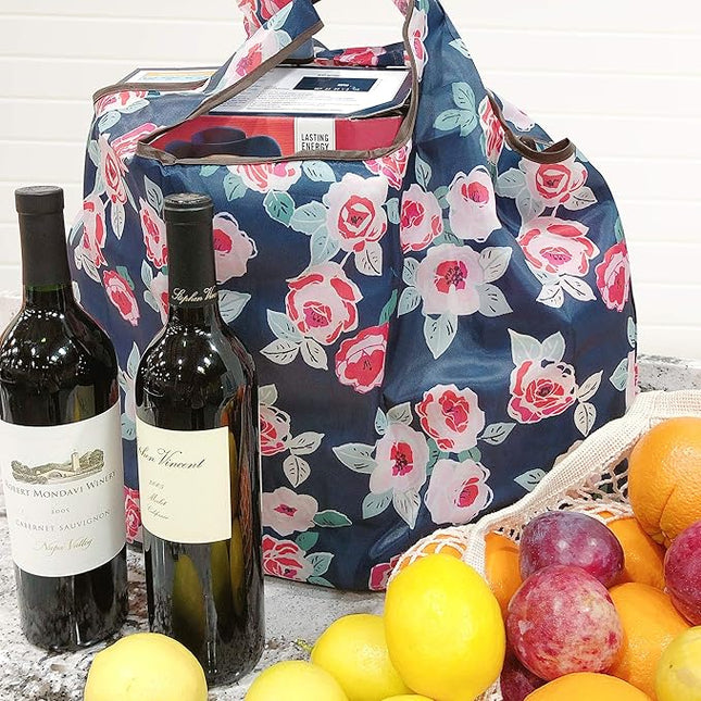 allydrew Large Foldable Tote Nylon Reusable Grocery Bags