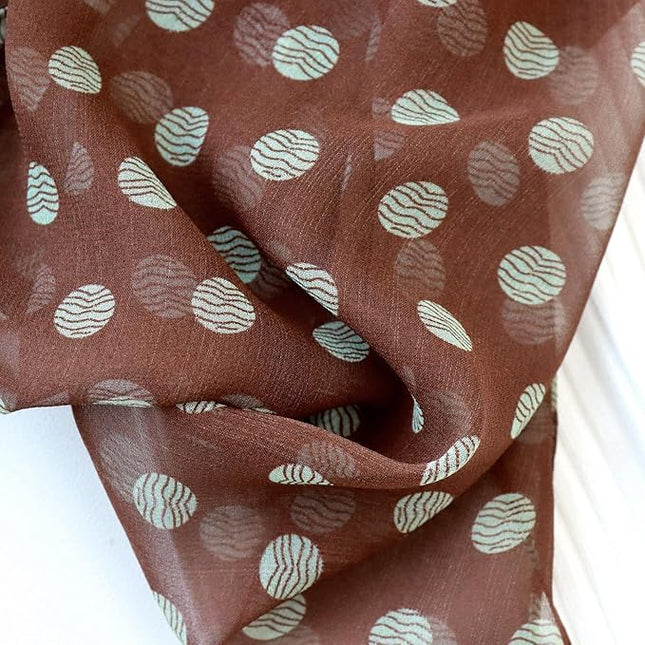 JERLA Women 100% Mulberry silk Scarf Long Large Lightweight Scarves Fashion Women Soft polka dot Print Neckerchief