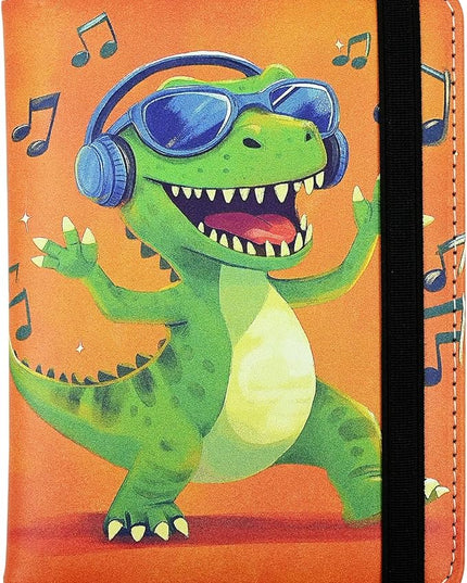 Dinosaur Passport Holder for Women and Men PU Leather Passport Cover for Travel