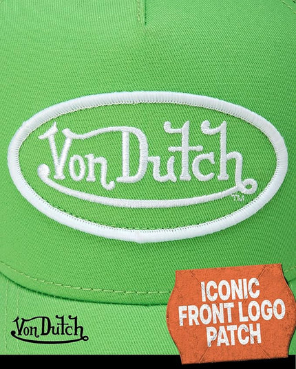 Von Dutch Unisex Trucker Hat - Curved Bill Mesh Back Retro Classic Adjustable Snapback Baseball Cap for Men and Women