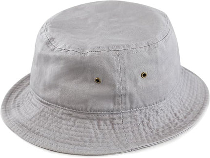 The Hat Depot Bucket Hat - Unisex 100% Cotton & Denim UPF 50 Packable Summer Travel Beach Sun Hat
