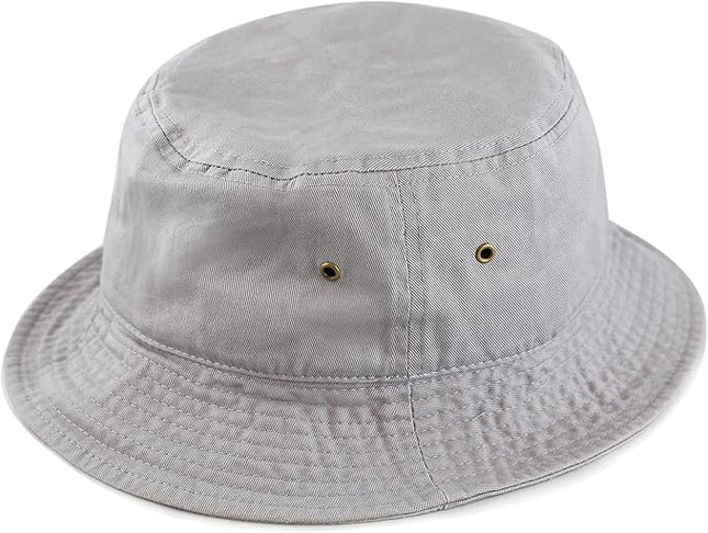 The Hat Depot Bucket Hat - Unisex 100% Cotton & Denim UPF 50 Packable Summer Travel Beach Sun Hat