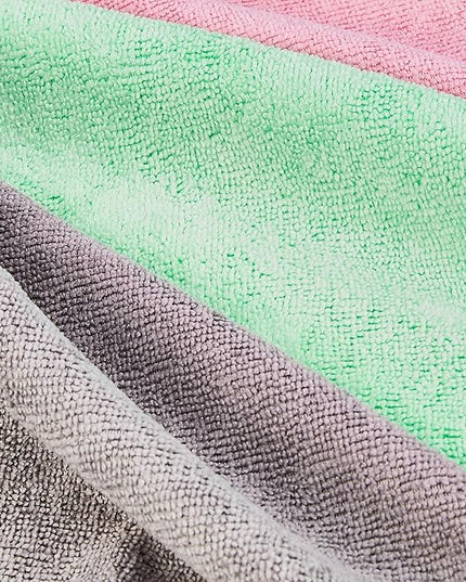 Amazon Basics Microfiber Cleaning Cloths, Ultra Absorbent, Scratch-Free, Non-Abrasive, Reusable and Washable, 16" x 12", Green/Gray/Pink, 48-Pack