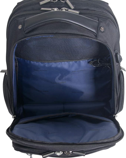 Kenneth Cole Reaction ProTec Travel Business Backpack 17" Laptop Computer TSA Checkpoint-Friendly Bookbag With USB Port, Black
