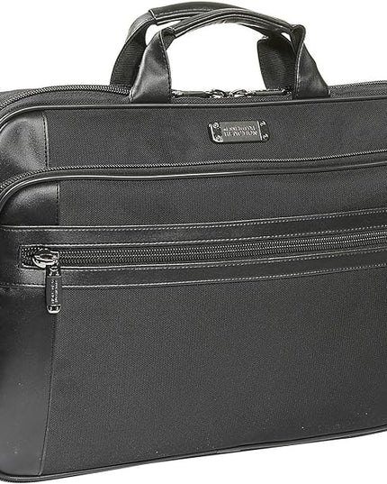 Kenneth Cole Reaction Urban Traveler Slim 18.4" Laptop Sleeve Top Zip Computer Portfolio Bag, Black