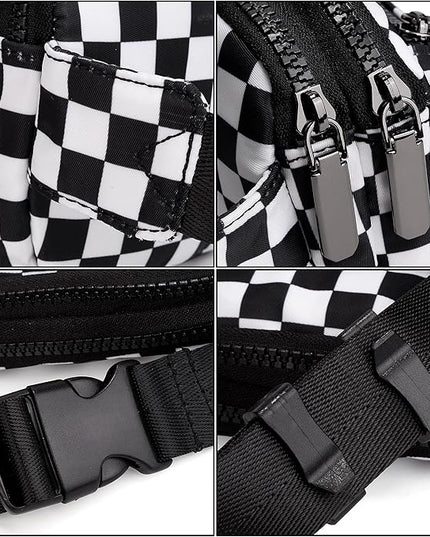UTO Fanny Pack for Women Crossbody Trendy Fashion Belt Purse Chest Waist Hip Bumbag for Outdoor Shopping Travel Hiking