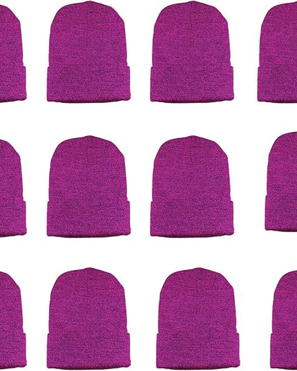 Gelante Unisex Beanie Cap Knitted Warm Solid Color and Multi-Color Multi-Packs
